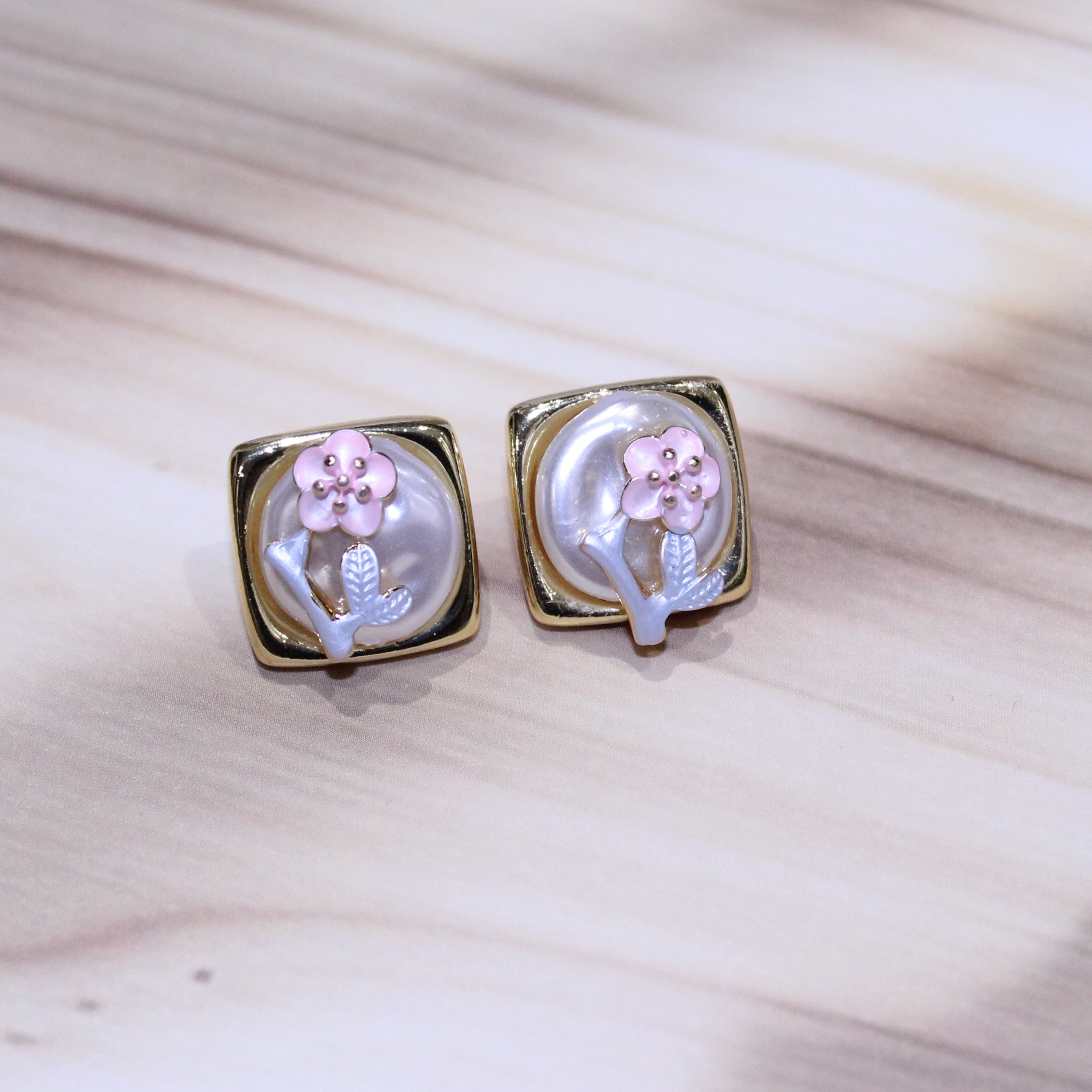 white pearl studs