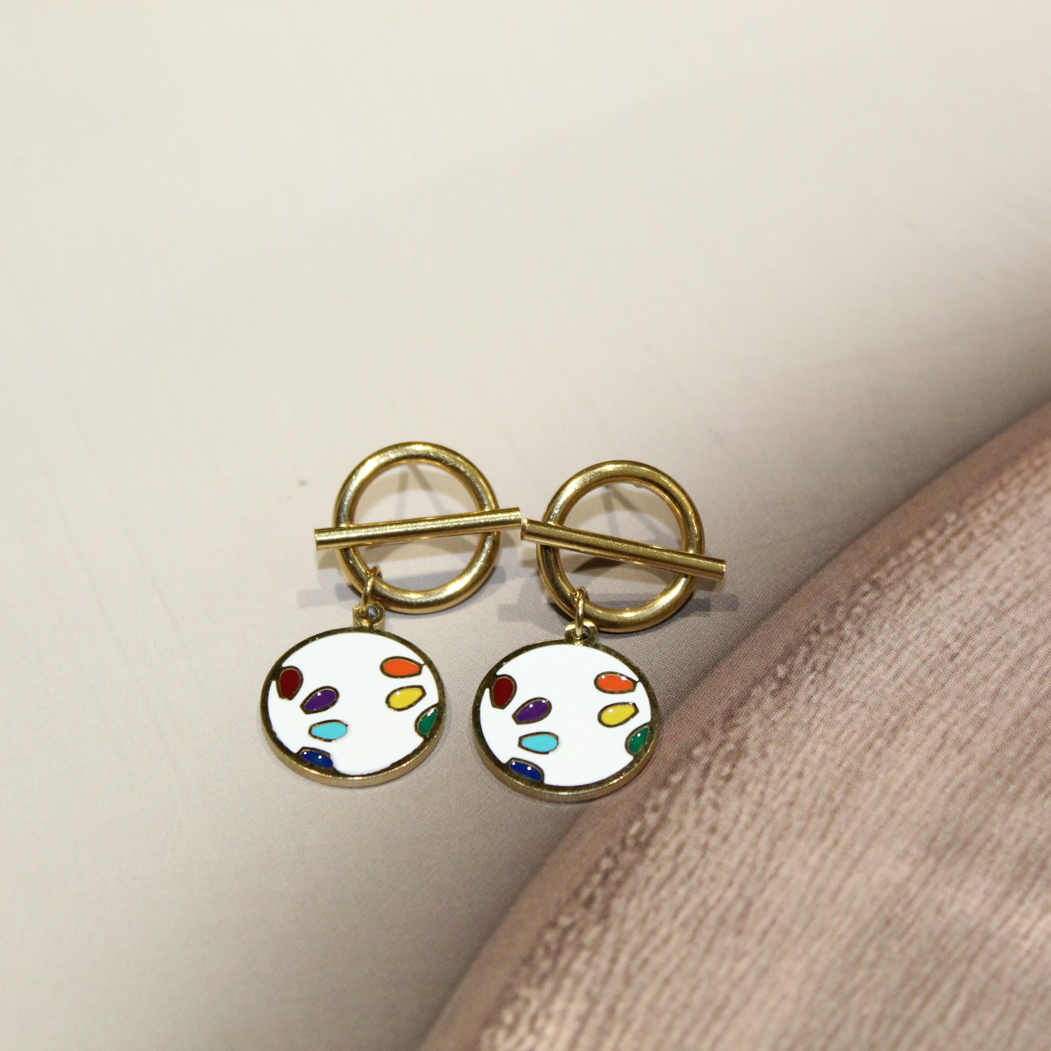 Enamel earrings