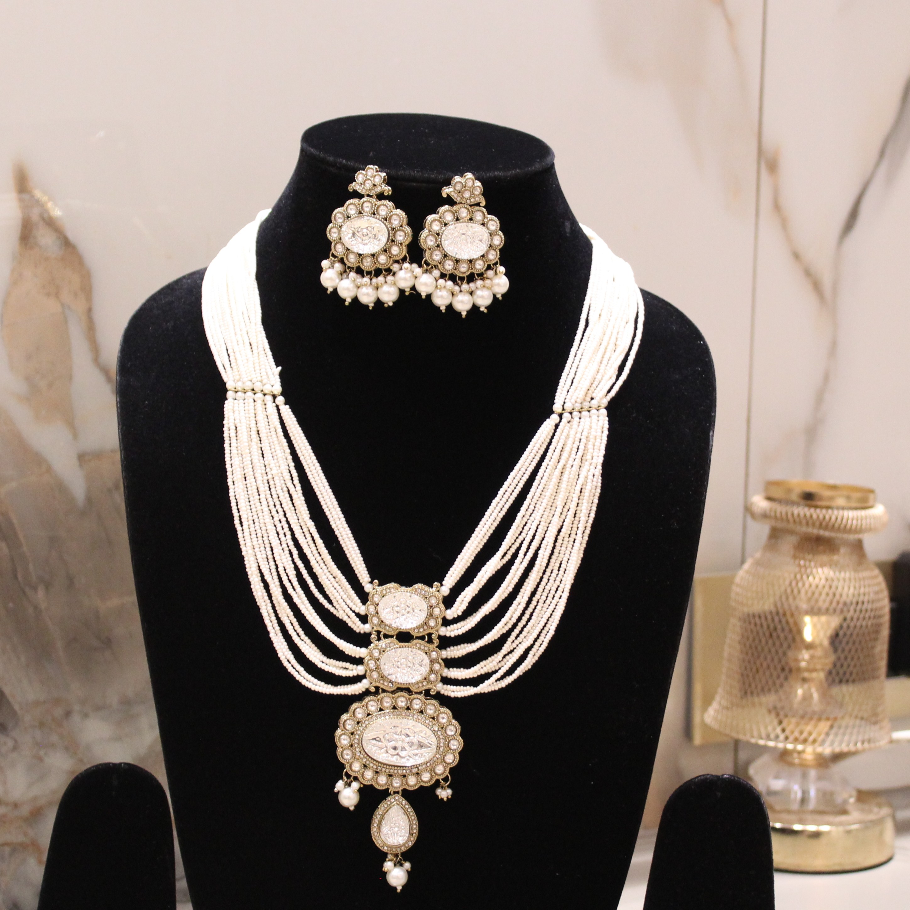 white colour Lalita long set