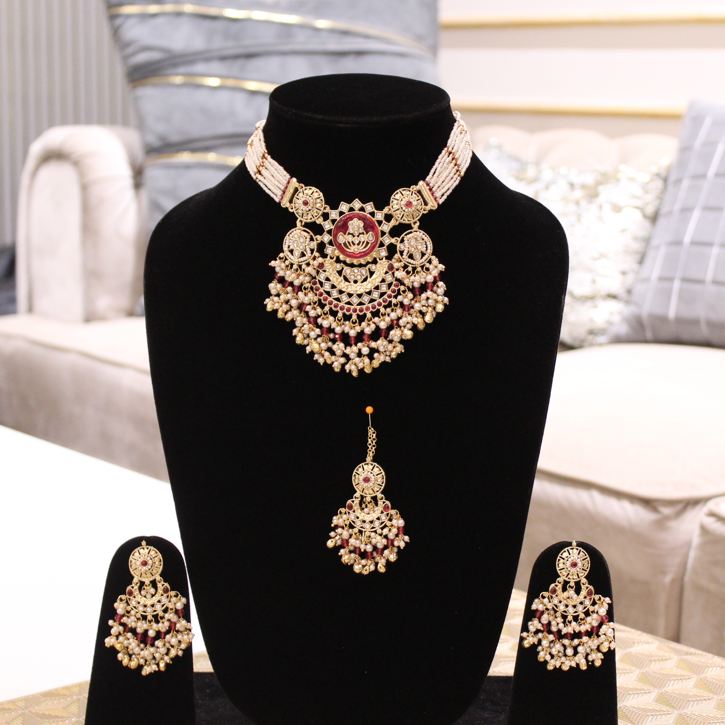 Bridal meenakari rani haar