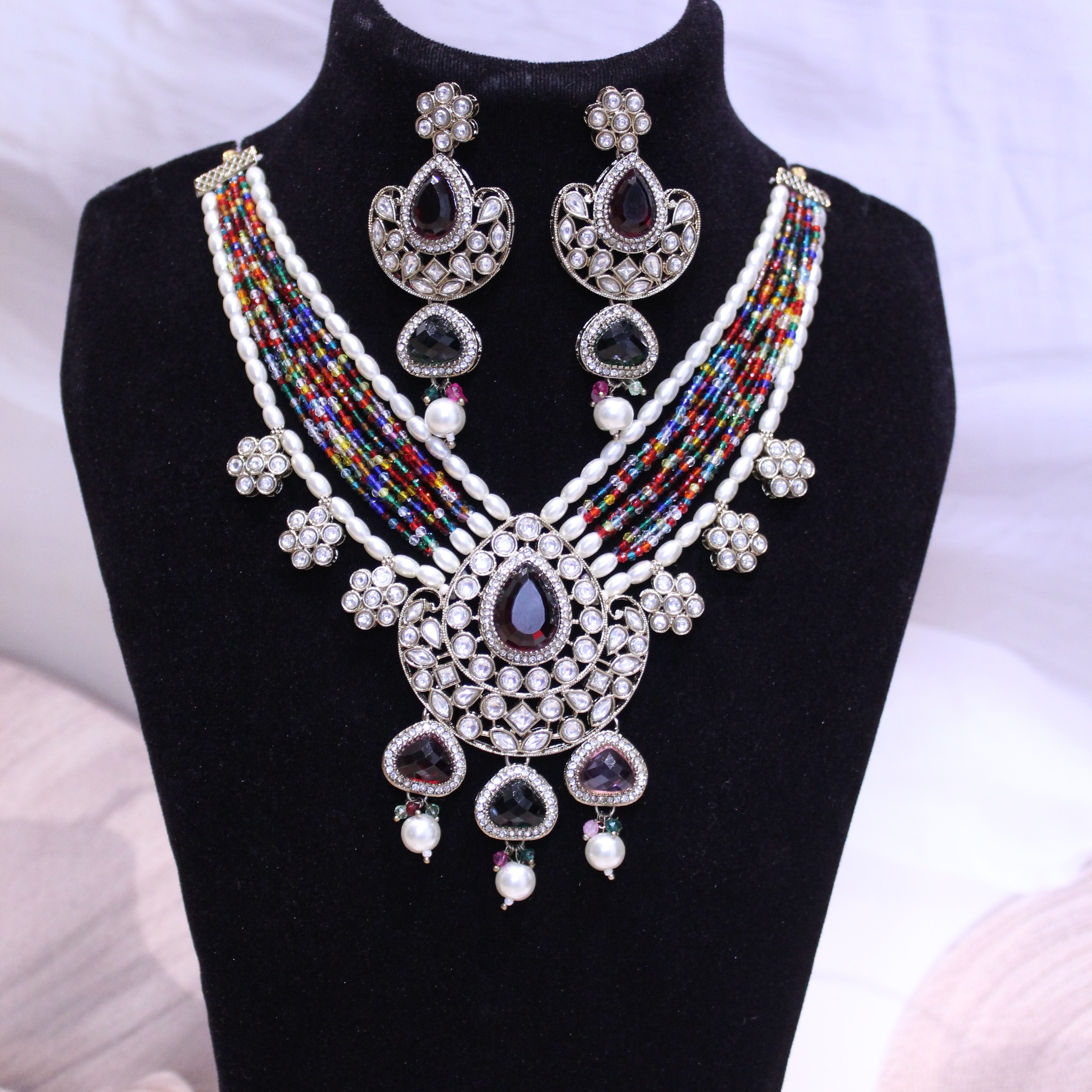 multi colour necklace