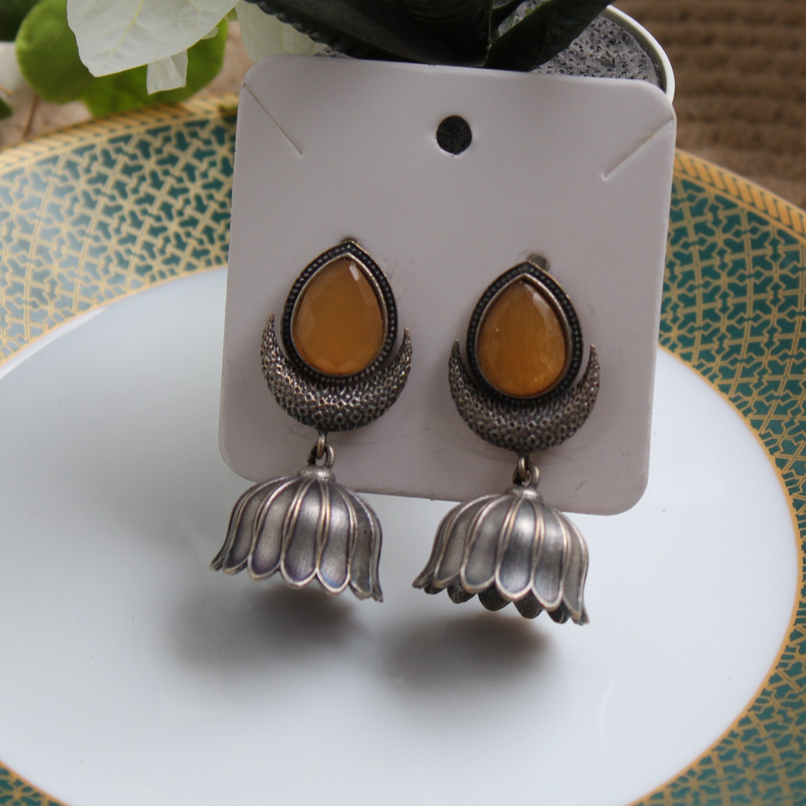 oxidised jhumka