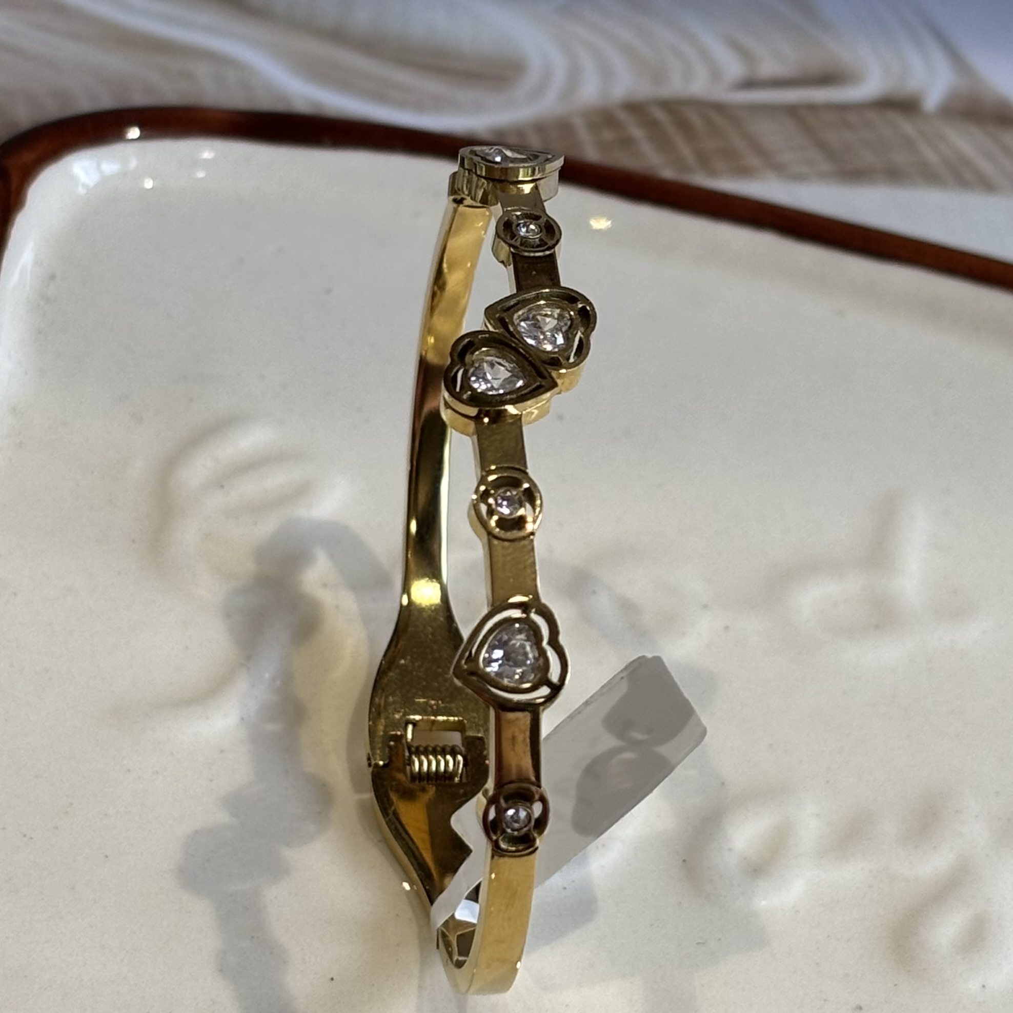 AD Hearts adjustable bangle