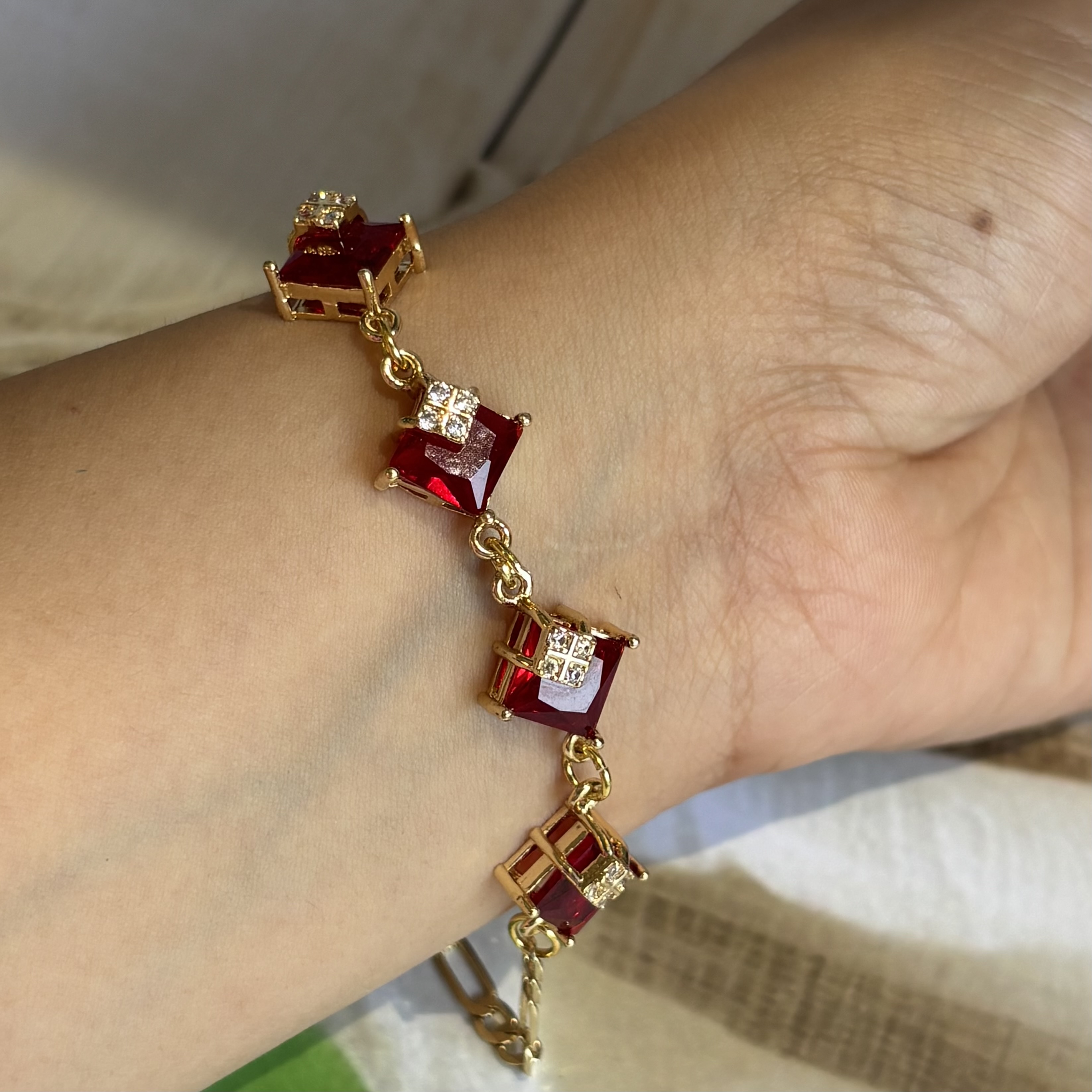ruby red bracelet