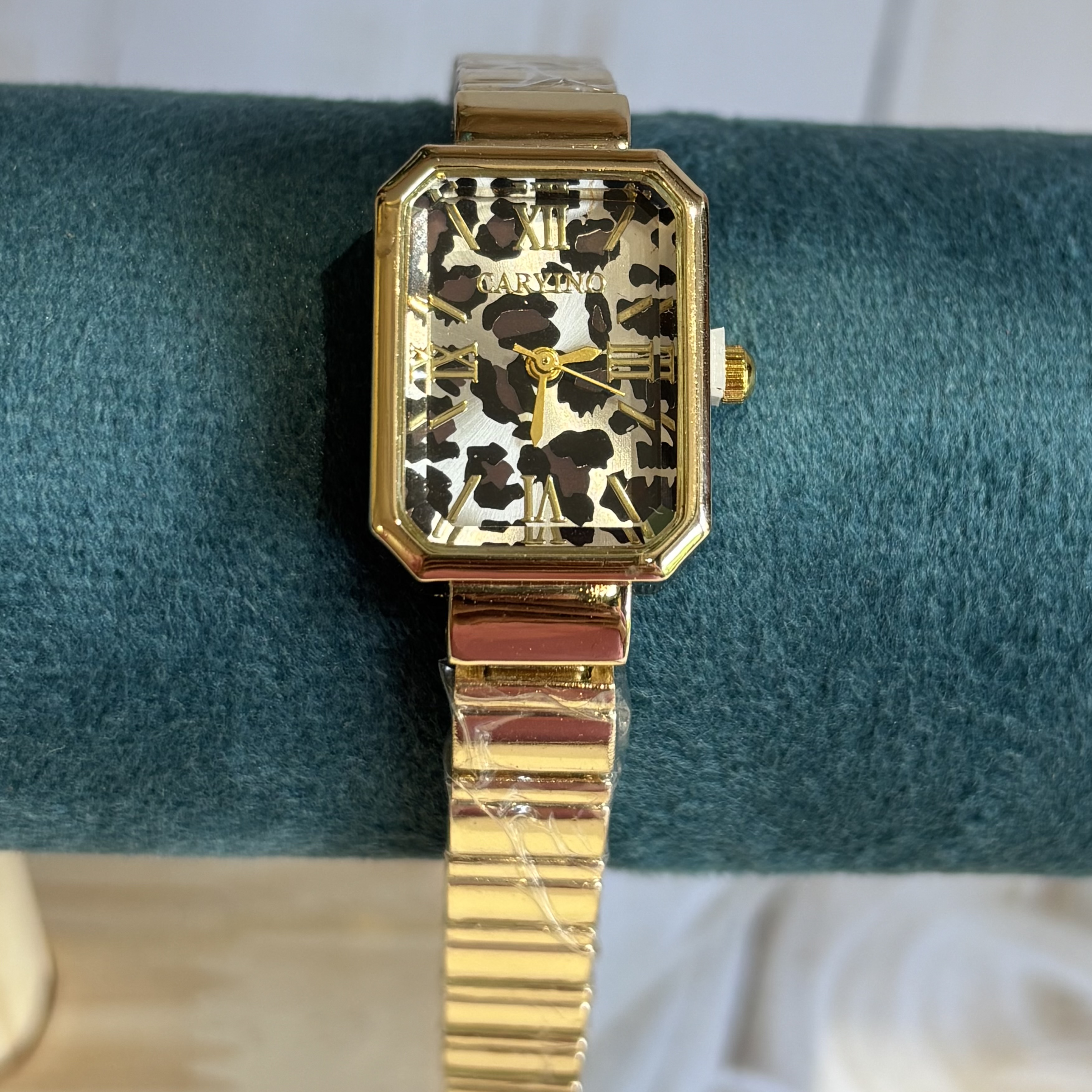 animal print dial watch