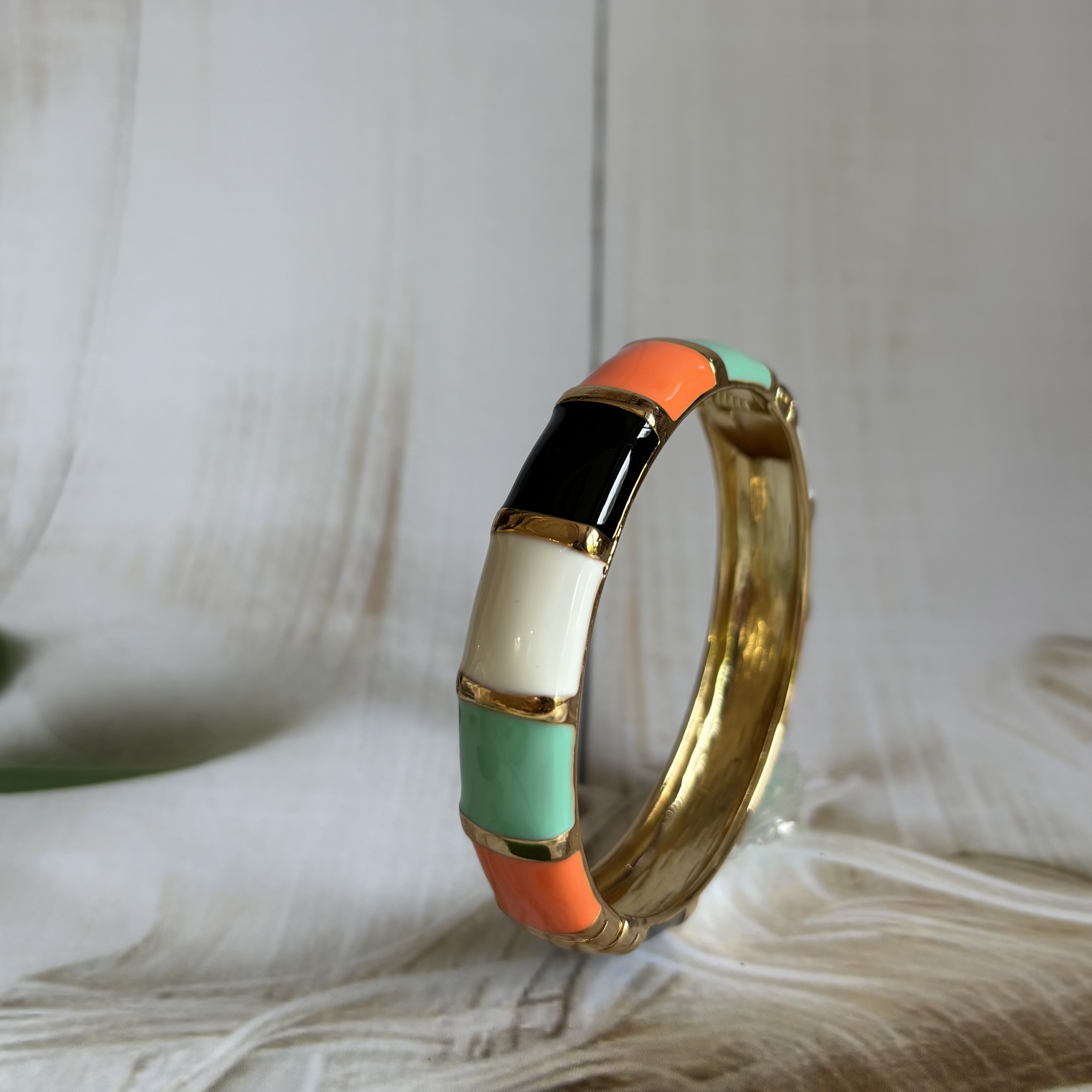 Colourful enamel bangle