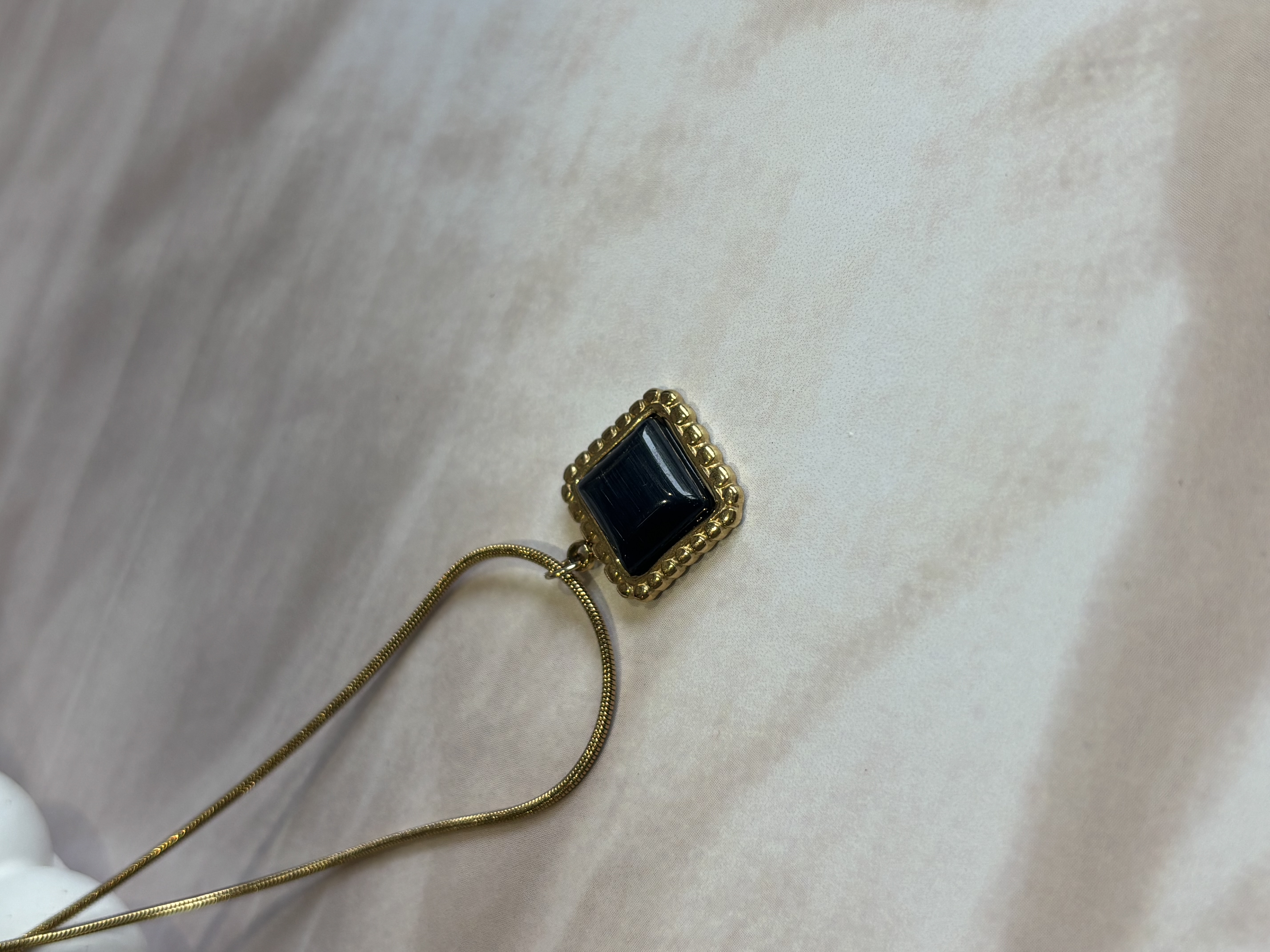 Black square pendant
