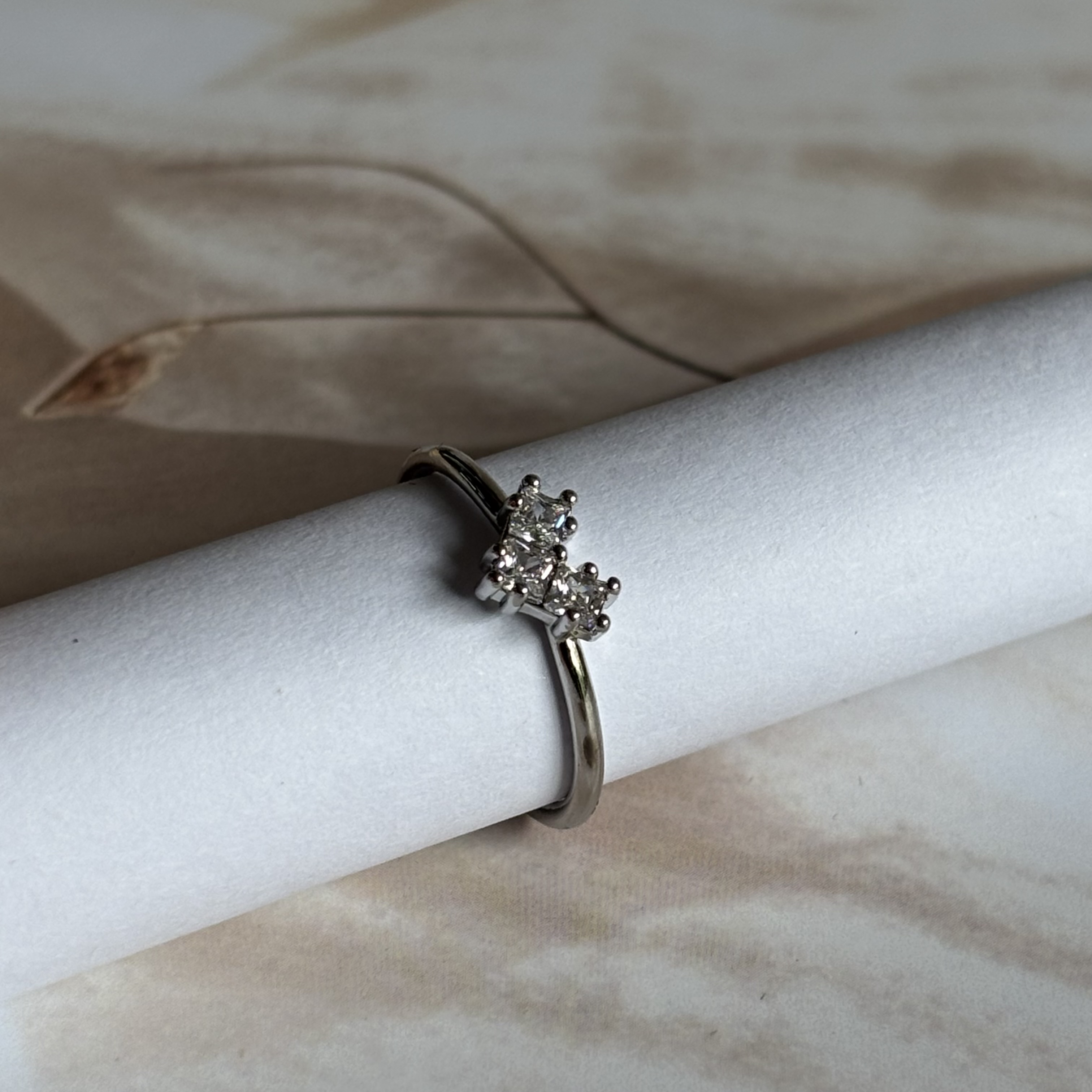 Heart zircon ring