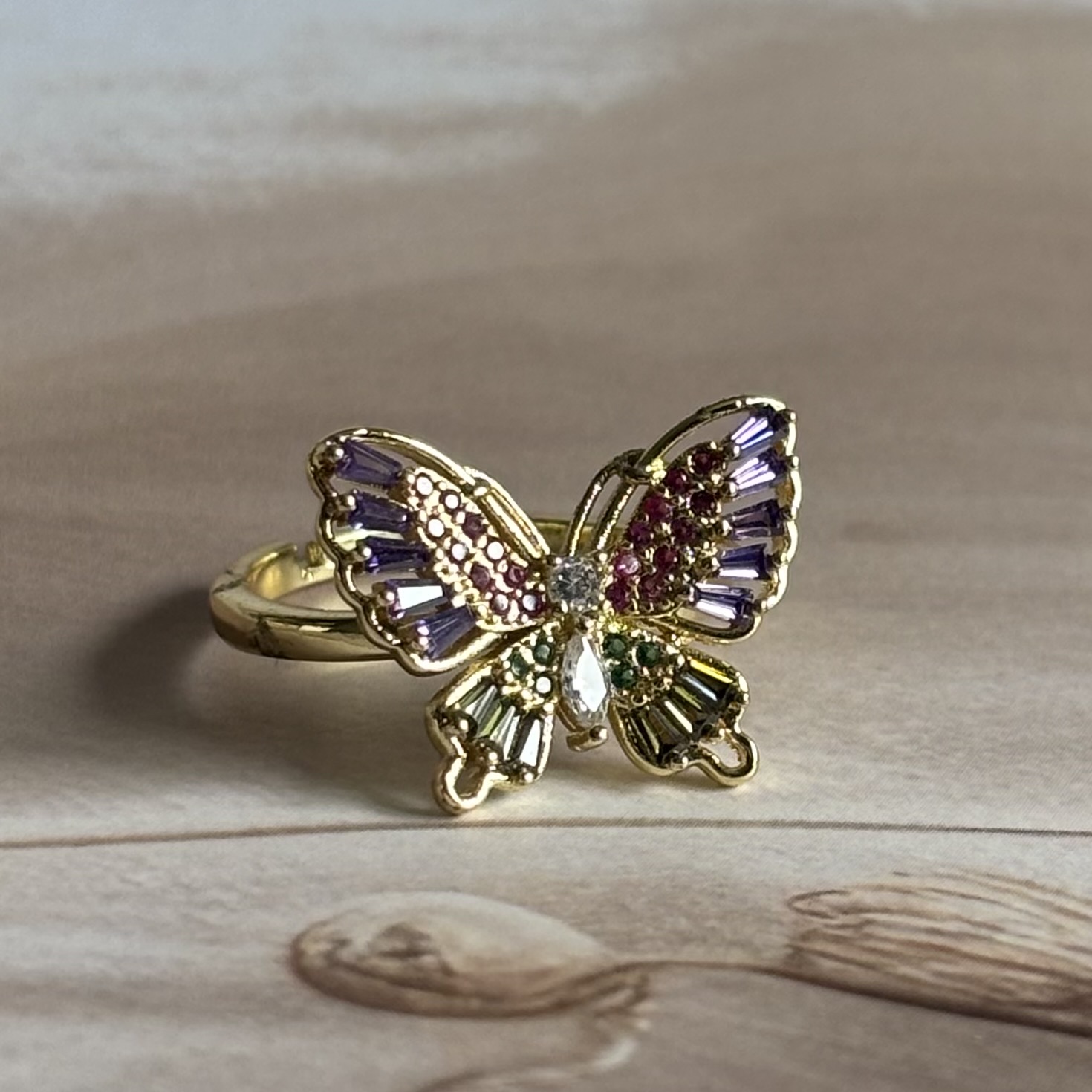Butterfly ring- golden