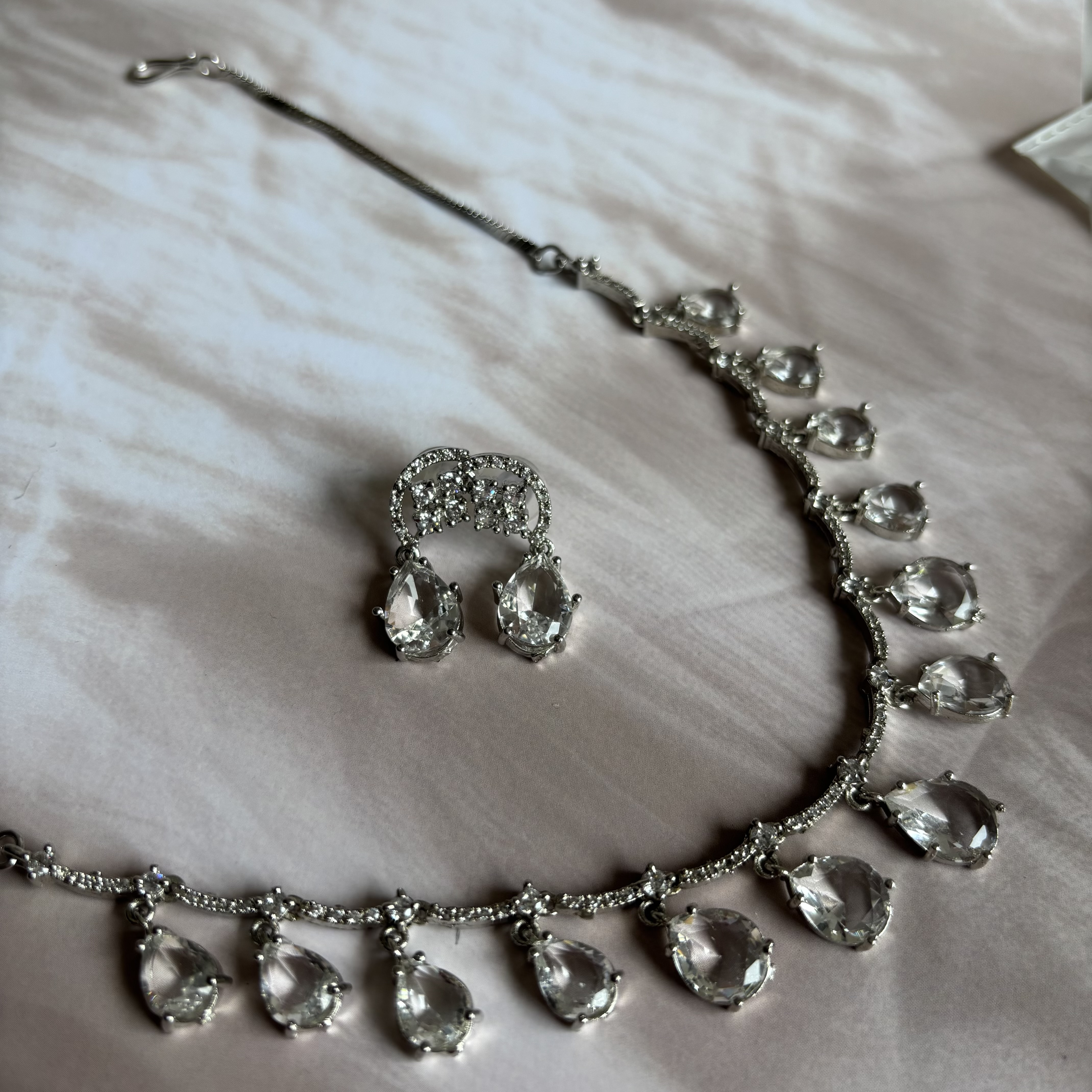 Crystal clear neckline