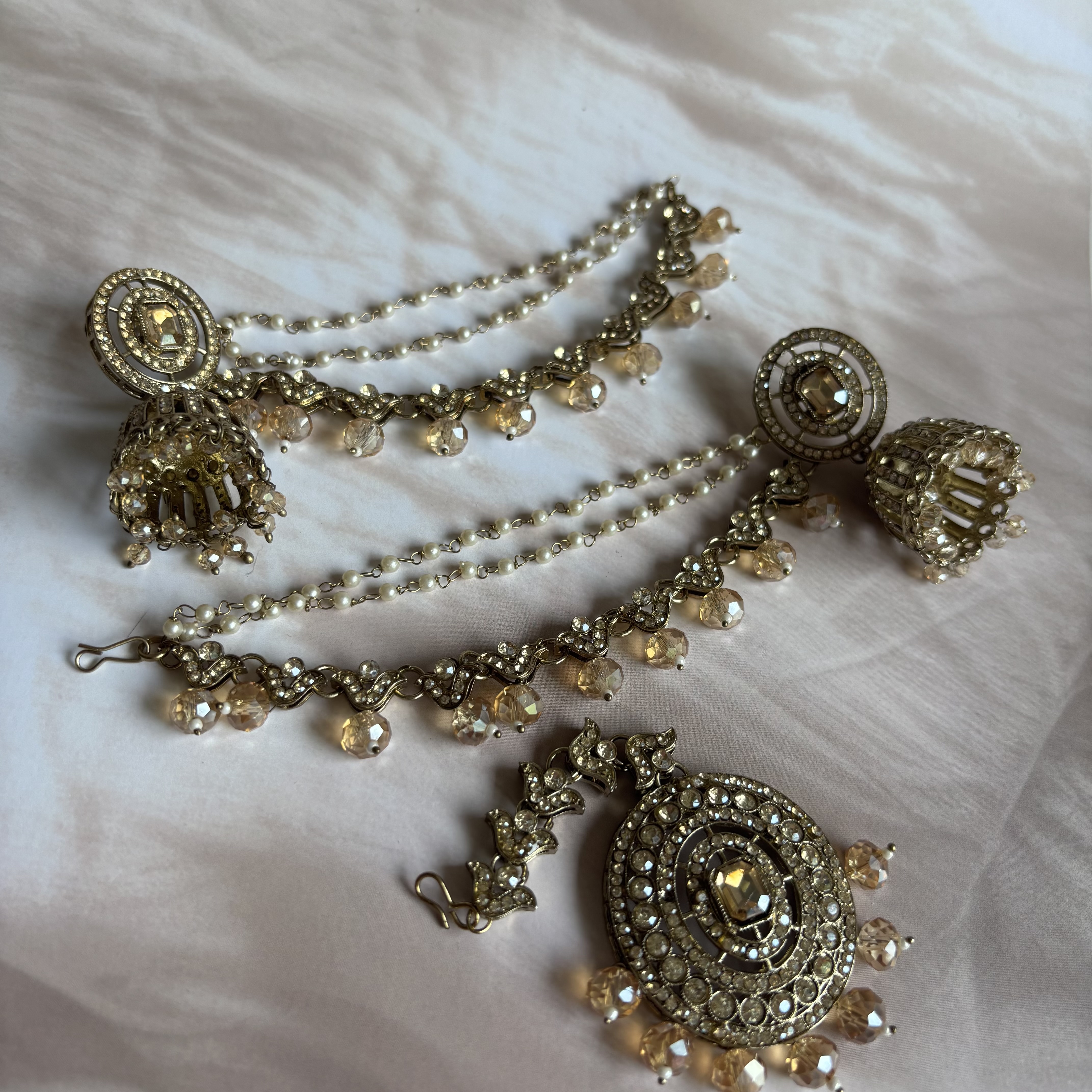 Mannat set of jhumka and mangtika