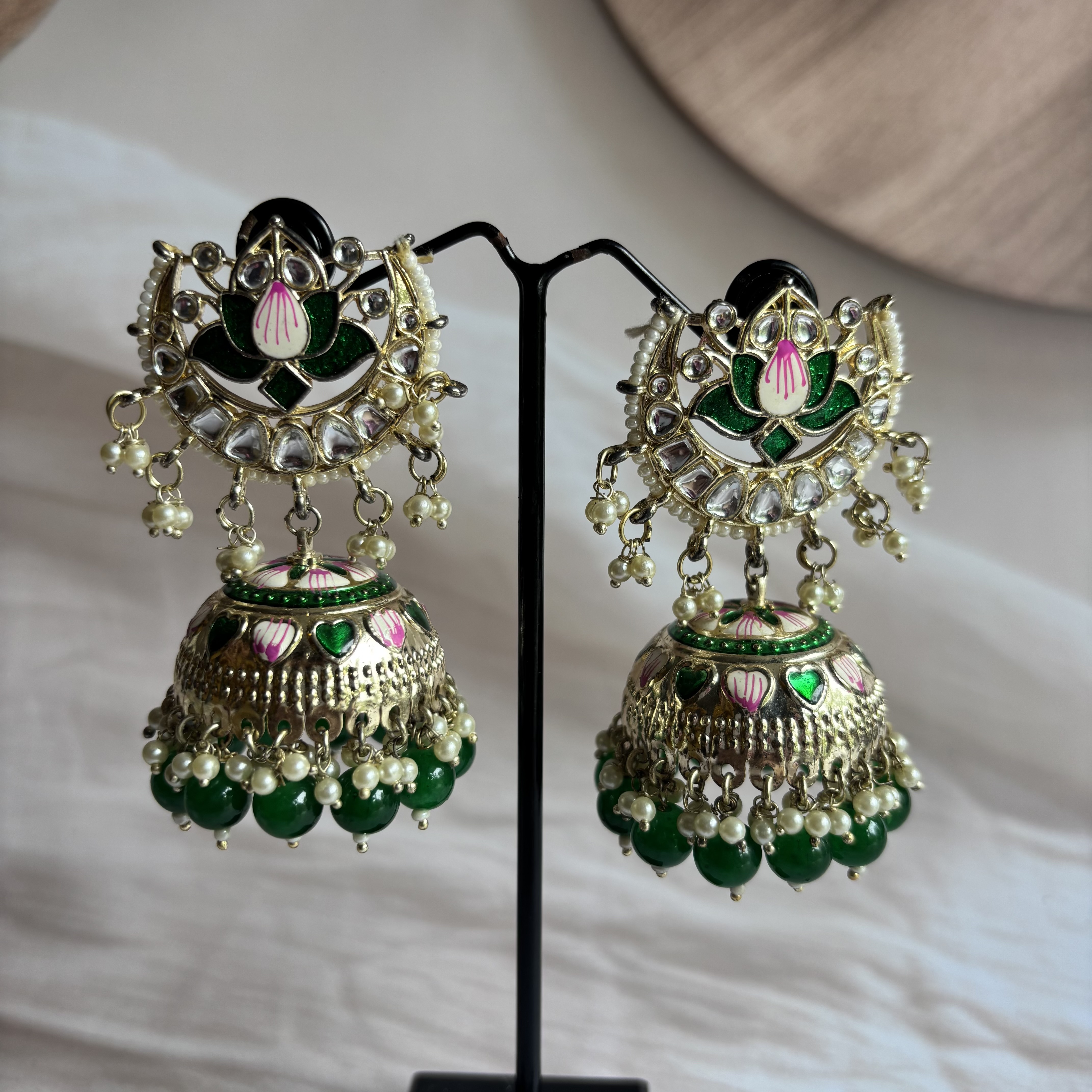 Green jhumka