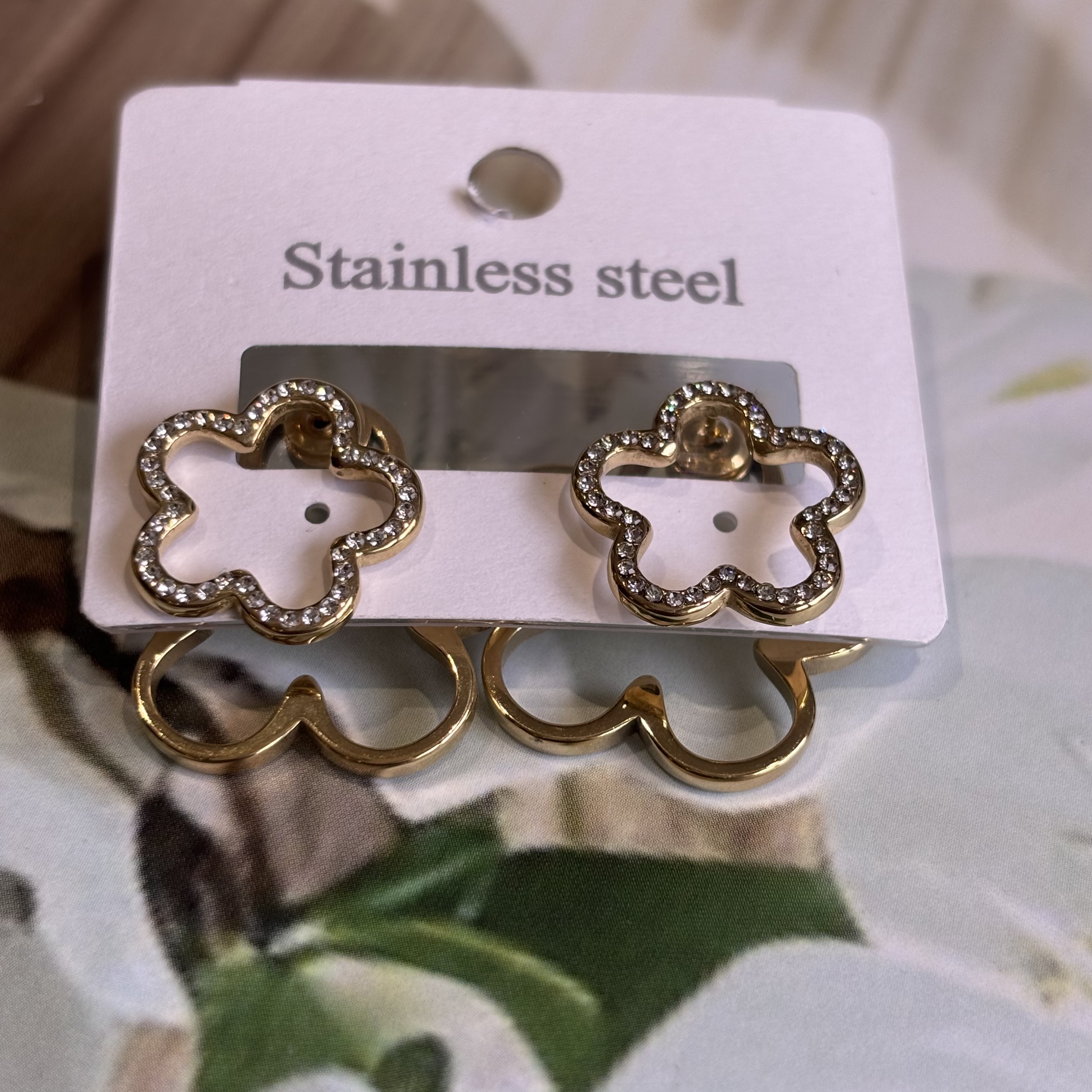 Double side cloud earrings