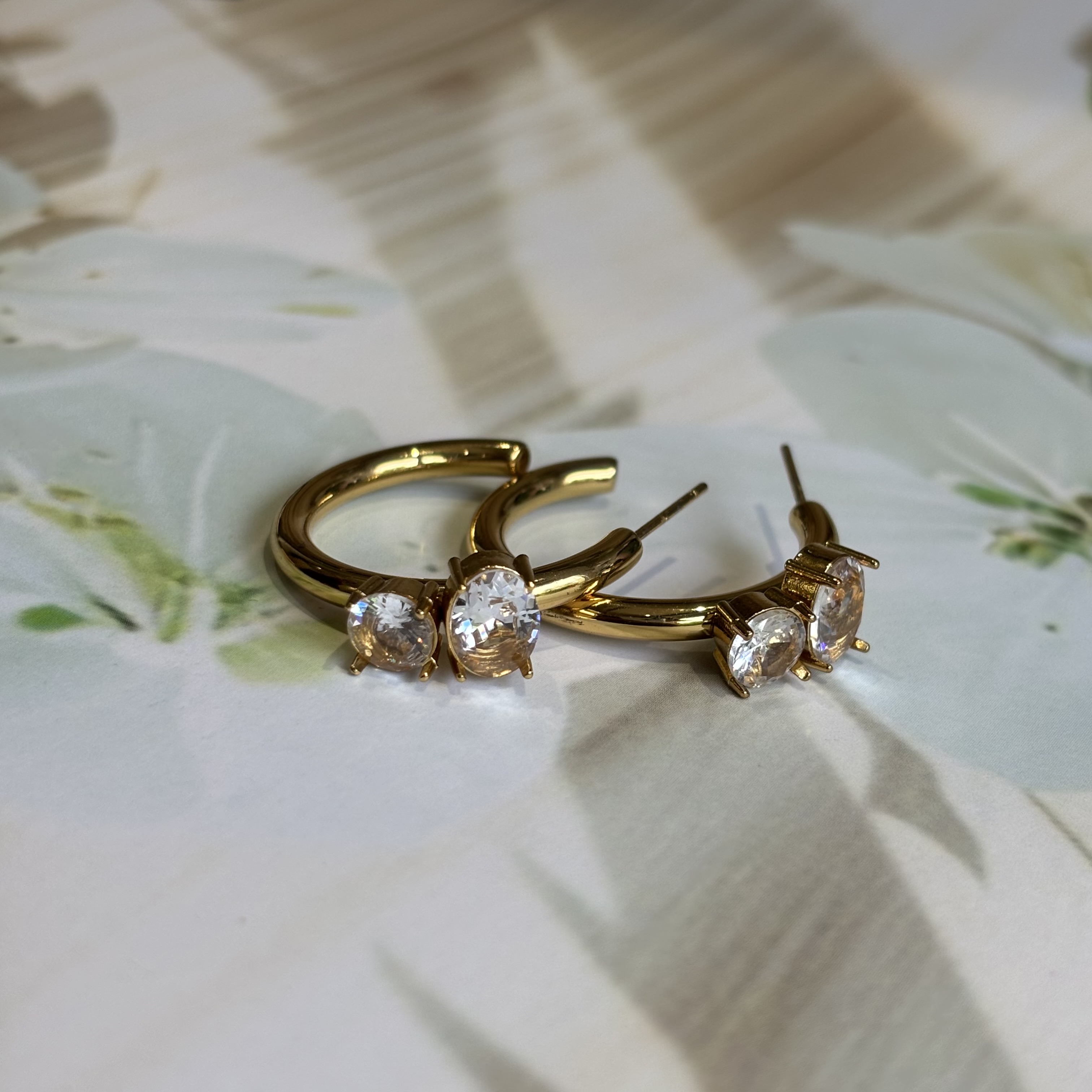 Golden half hoops