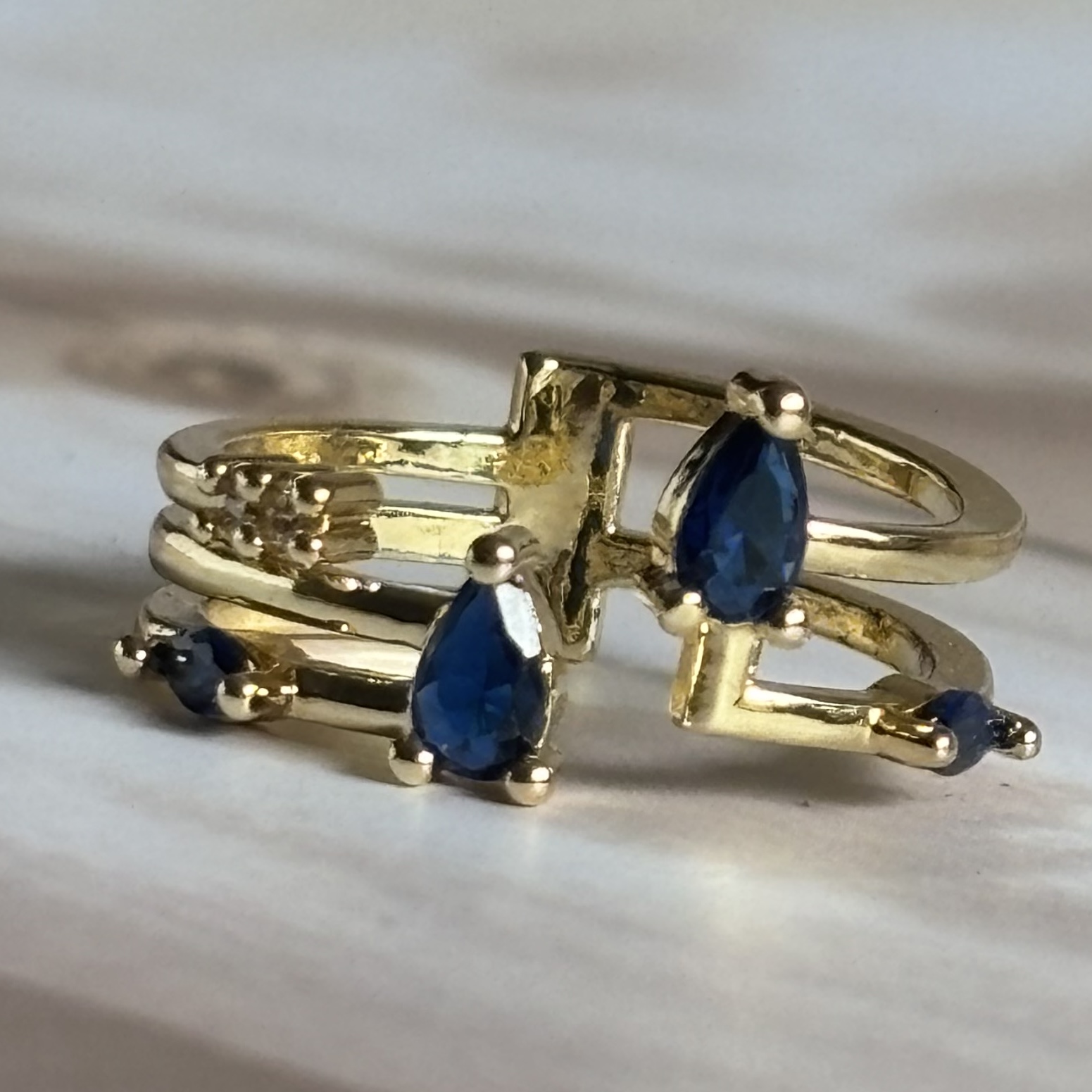 Blue stones ring