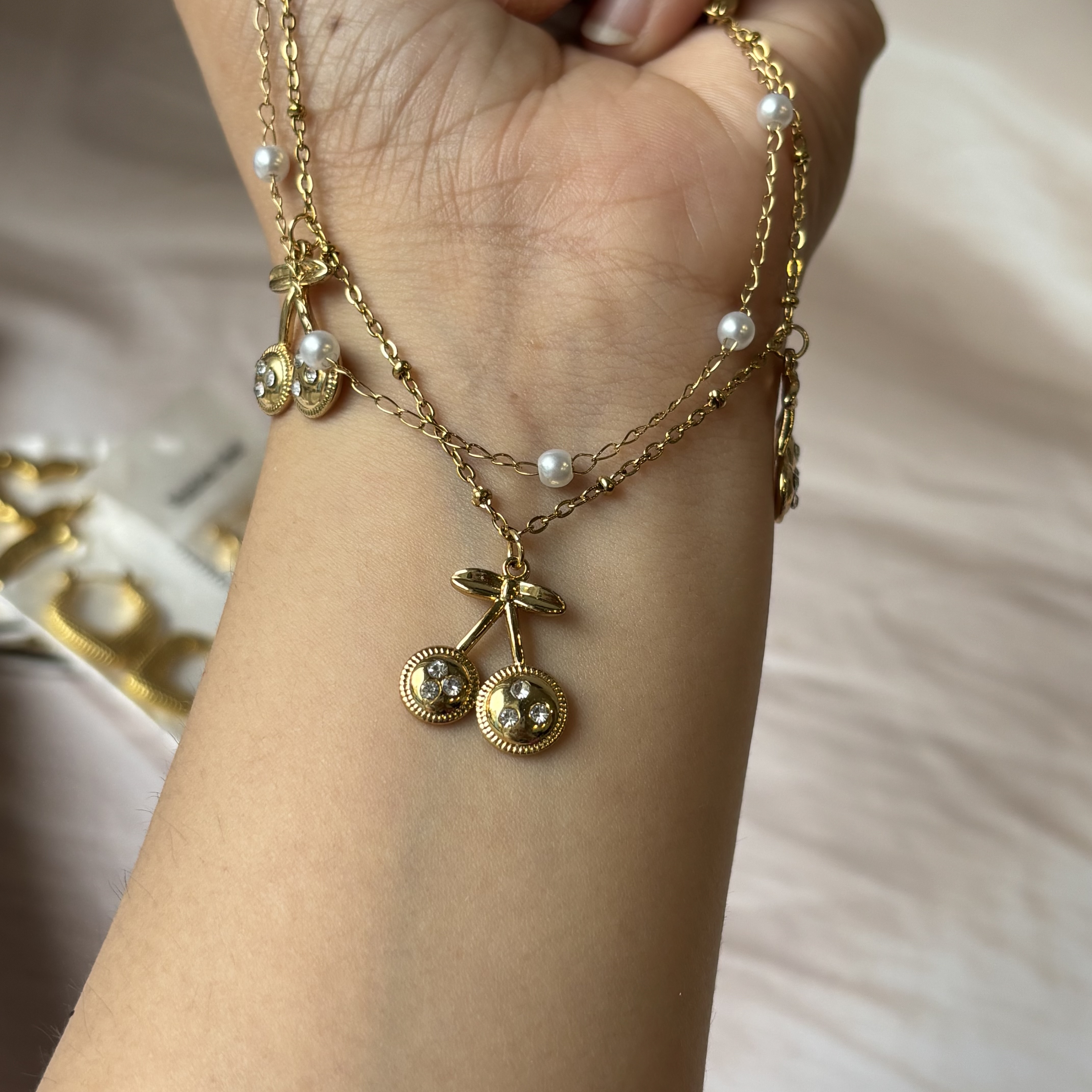 Cherry charms bracelet