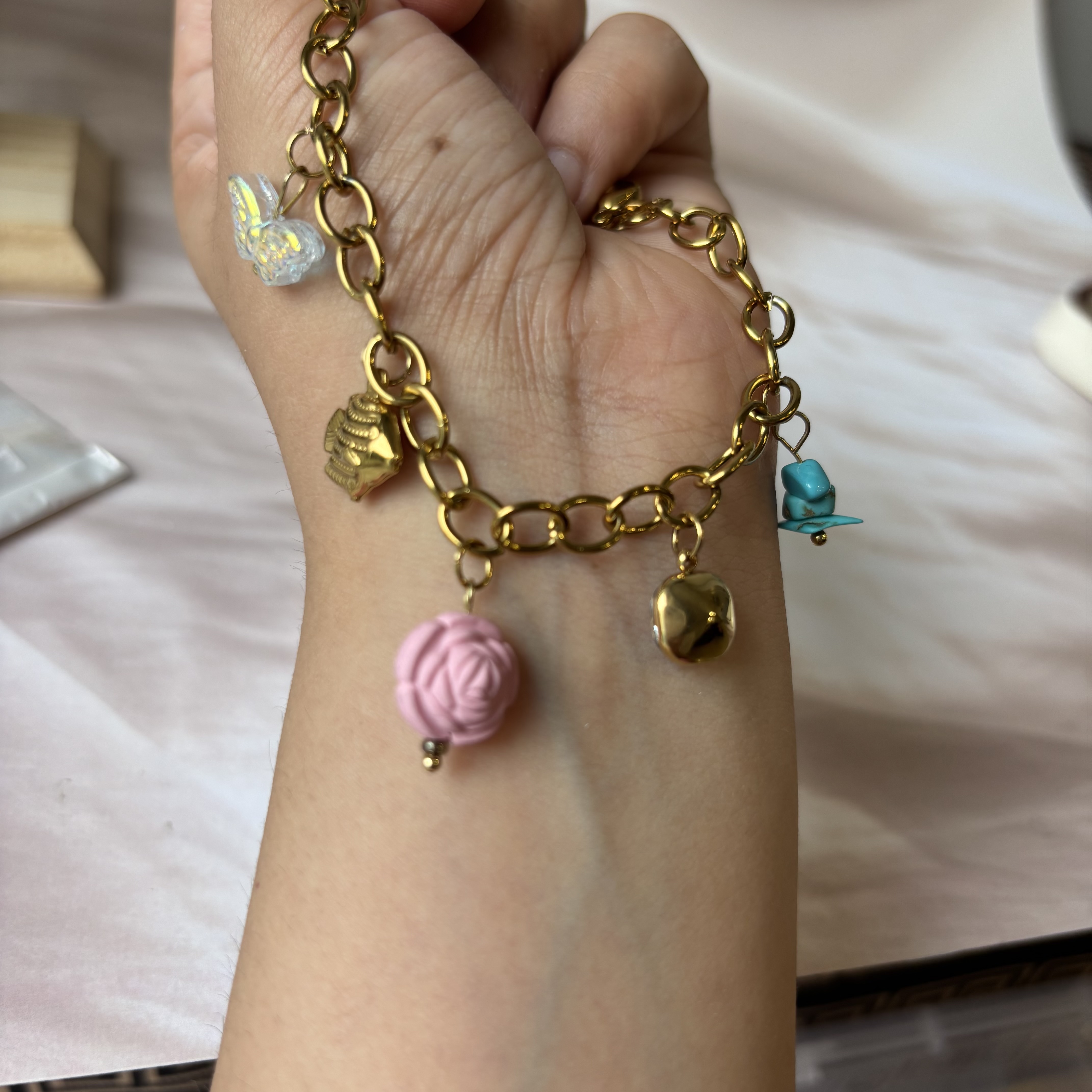 Charms bracelet- floral